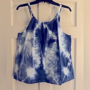 Anthropologie Blue Tie-Dye Sleeveless Top 💙